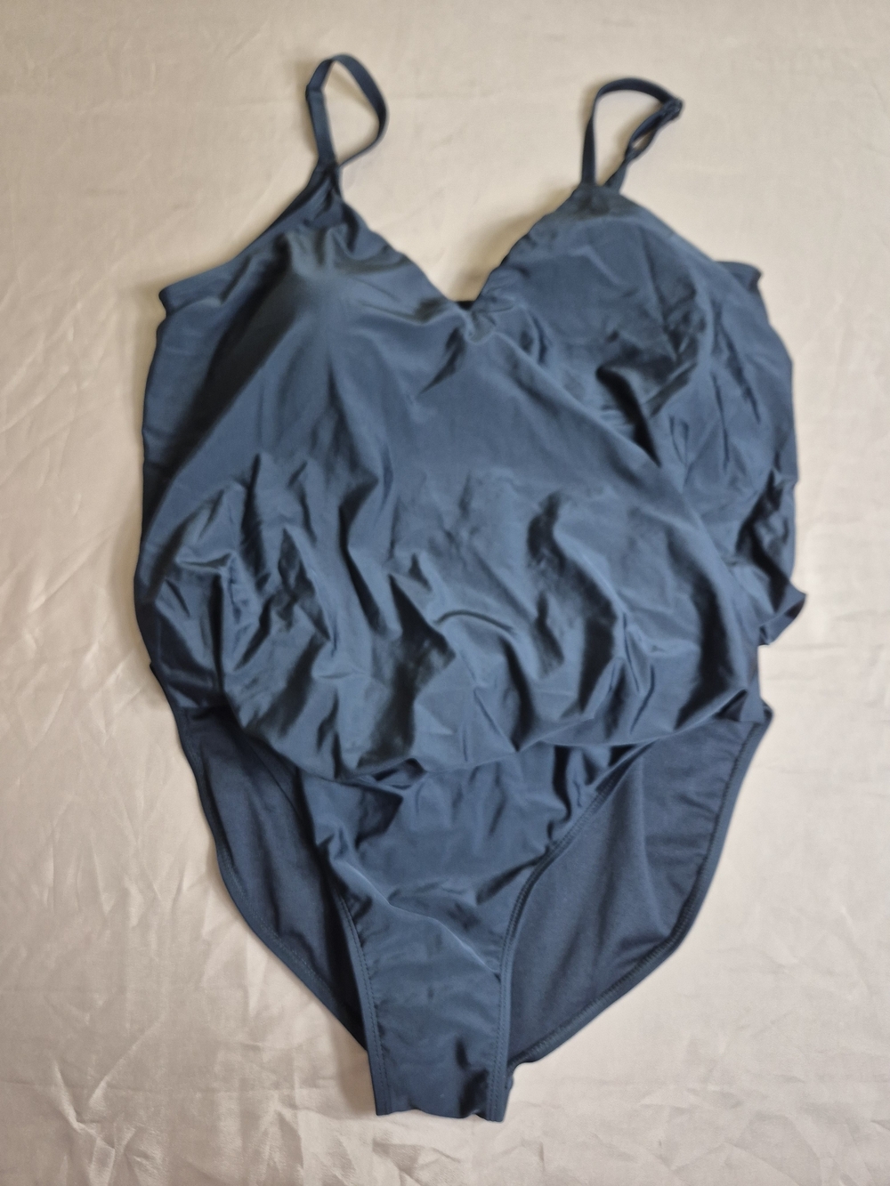 Simon Chang Black Flowy Overlay One Piece Swimsuit Bathing Suit US 16 NWOT